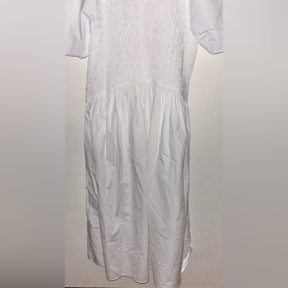 NWT J. Crew Meadow dress in cotton poplin White XL Flowy Boho Cottagecore Preppy - Picture 9 of 12